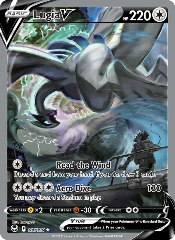 Lugia V 186 — the most expensive Silver Tempest card