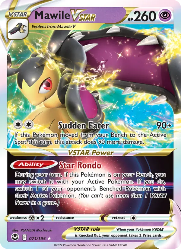 Mawile VSTAR 71 card from Silver Tempest
