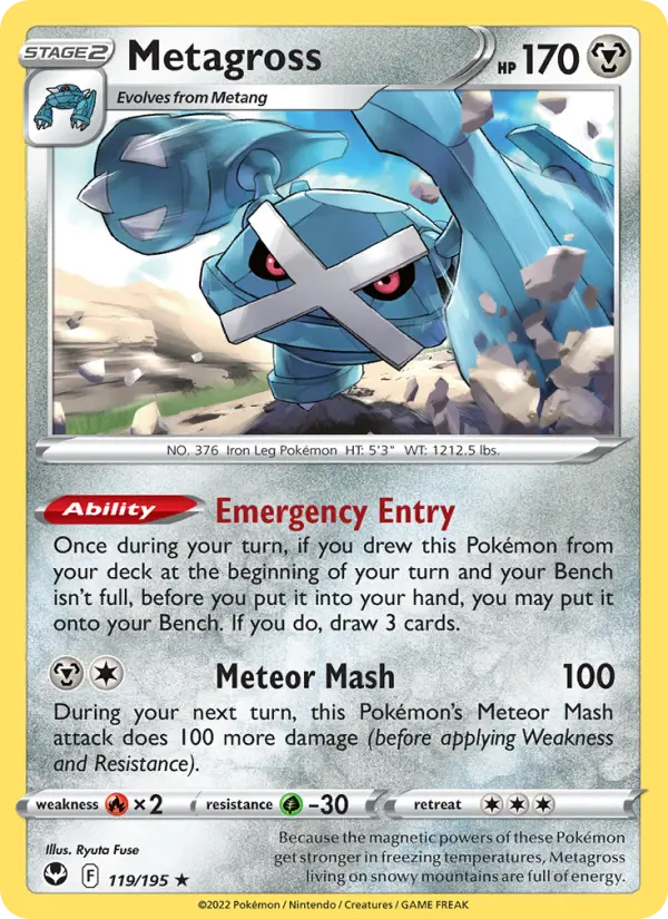 Metagross 119 card from Silver Tempest