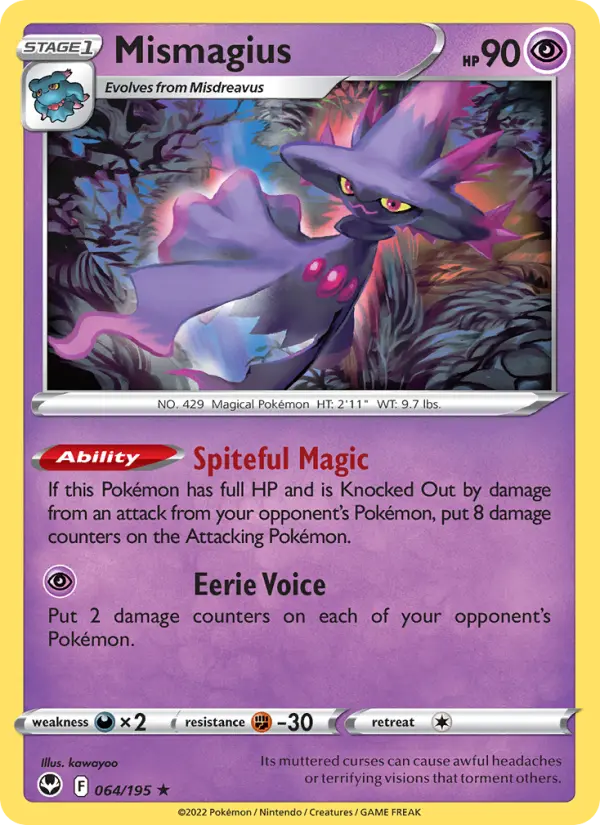 Mismagius 64 card from Silver Tempest