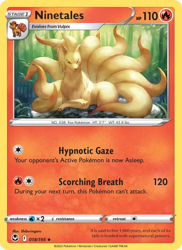 Ninetales 18 card from Silver Tempest