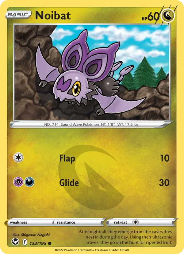 Noibat 132 card from Silver Tempest