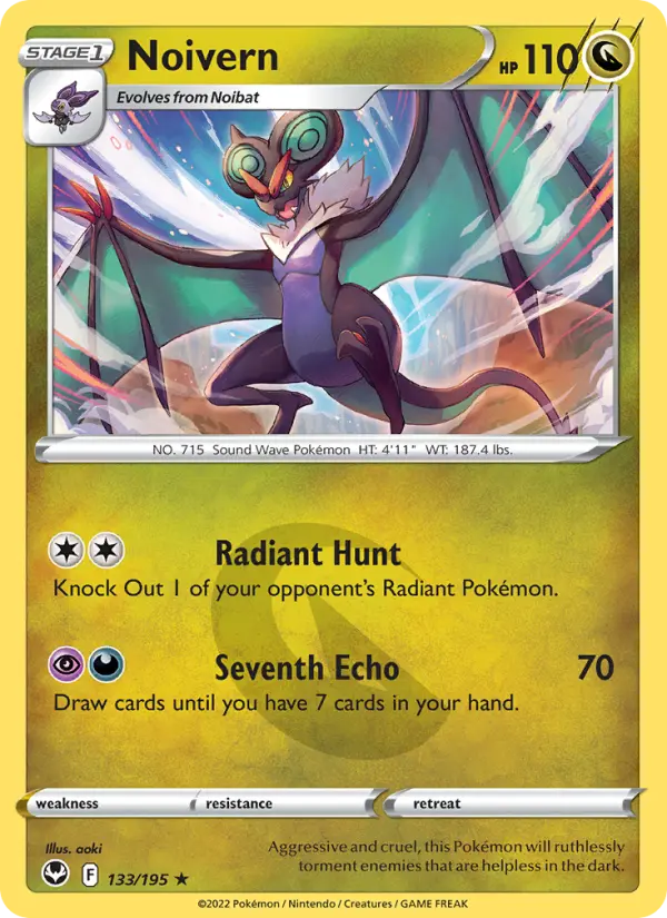 Noivern 133 card from Silver Tempest