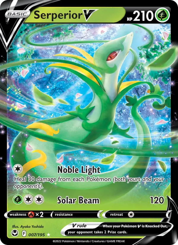 Serperior V 7 card from Silver Tempest
