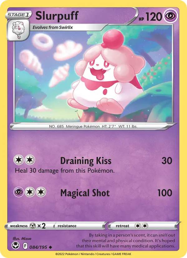 Slurpuff 84 card from Silver Tempest