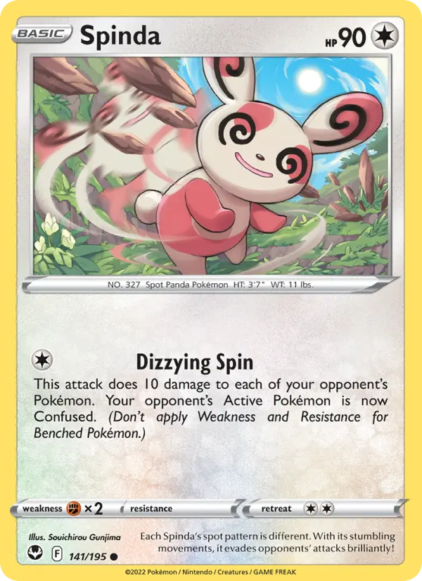 Spinda 141 card from Silver Tempest