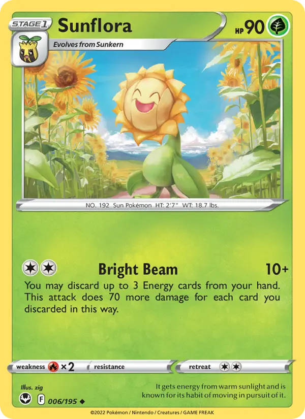 Sunflora 6 card from Silver Tempest