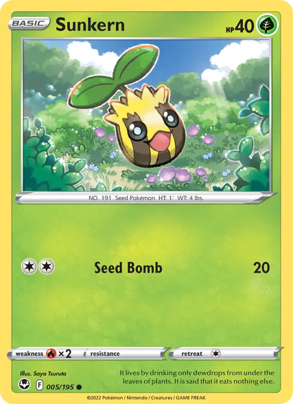 Sunkern 5 card from Silver Tempest