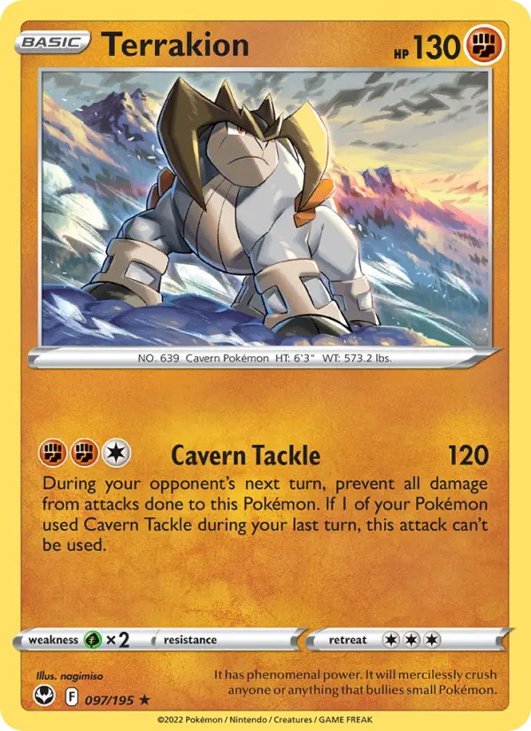 Terrakion 97 card from Silver Tempest
