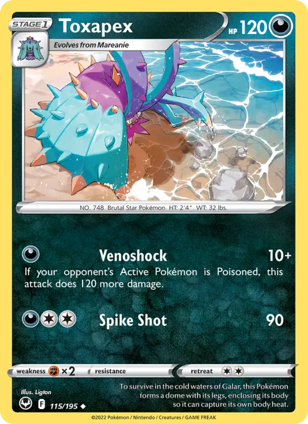 Toxapex 115 card from Silver Tempest