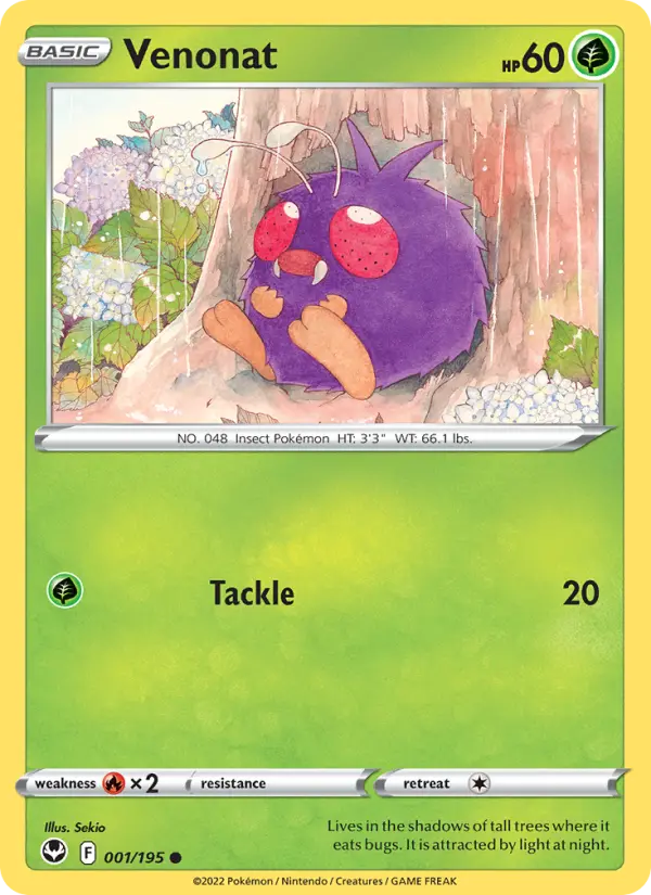 Venonat 1 card from Silver Tempest