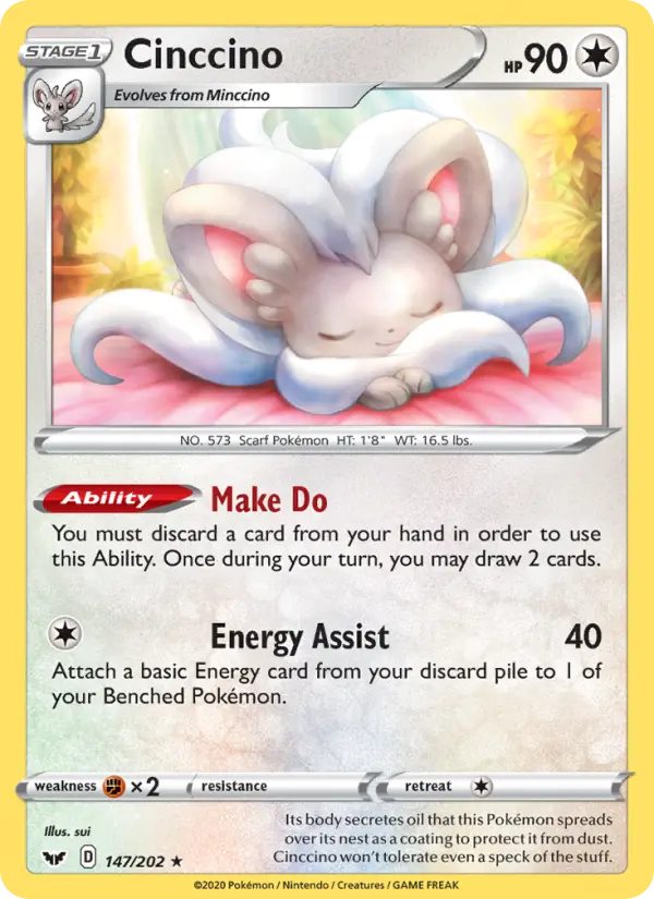 Cinccino 147 — Sword & Shield 147, Normal finish