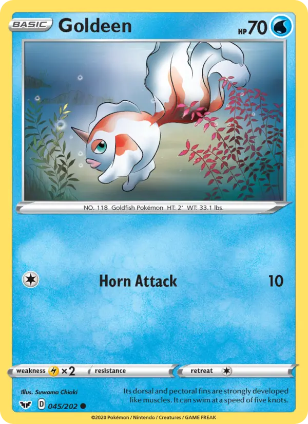 Goldeen 45 card from Sword & Shield