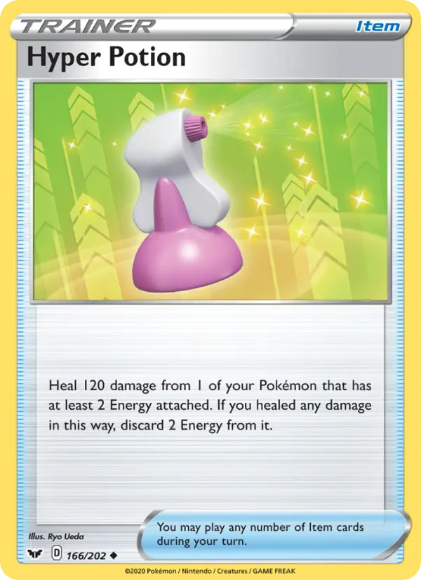 Hyper Potion 166 card from Sword & Shield