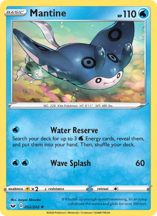 Mantine 52 card from Sword & Shield