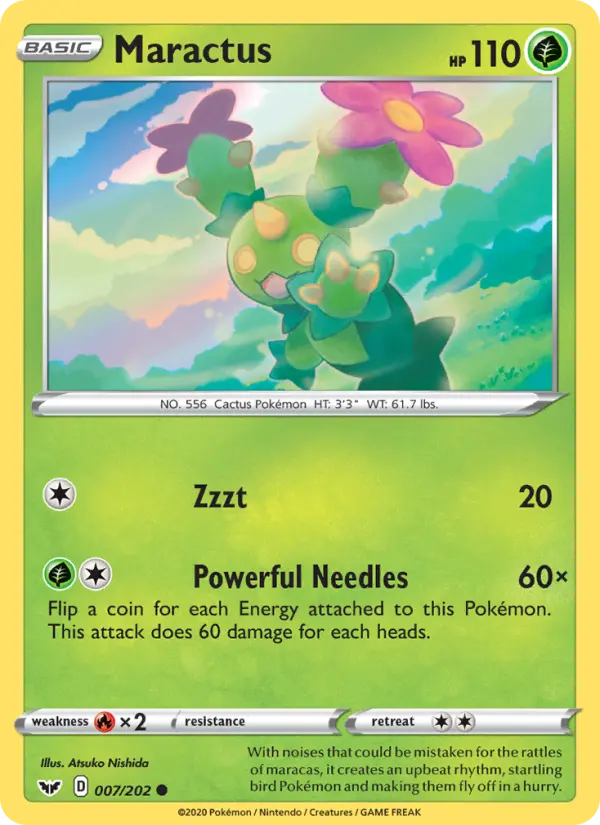 Maractus 7 card from Sword & Shield