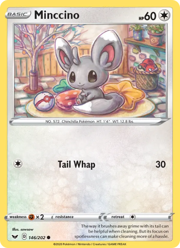 Minccino 146 card from Sword & Shield