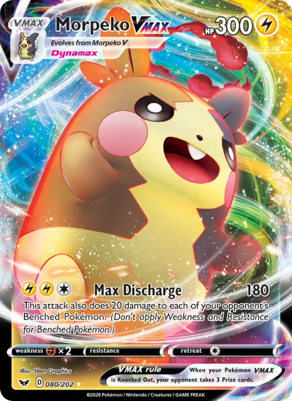 Morpeko VMAX 80 card from Sword & Shield
