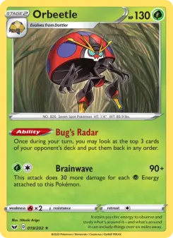 Orbeetle 19 — shown as an example of the Reverse Holofoil finish