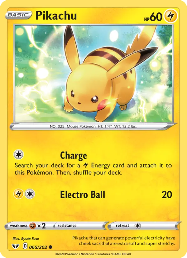 Pikachu 65 — Sword & Shield 65, Normal finish