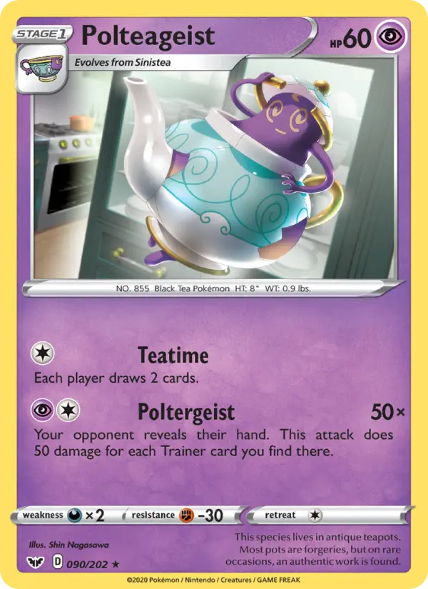 Polteageist 90 card from Sword & Shield