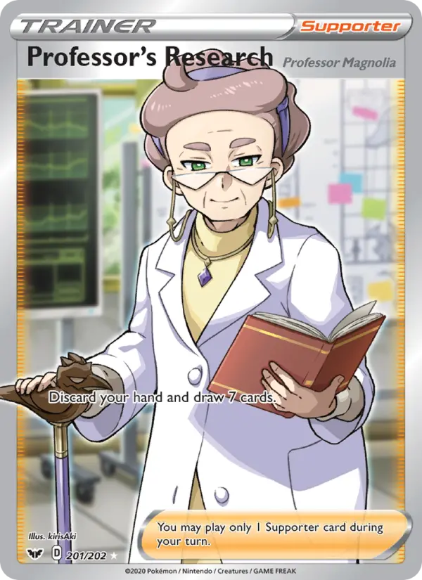 Professor's Research (Professor Magnolia) 201 card from Sword & Shield
