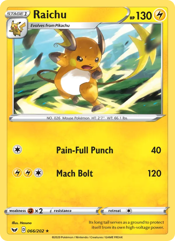 Raichu 66 — Sword & Shield 66, Normal finish
