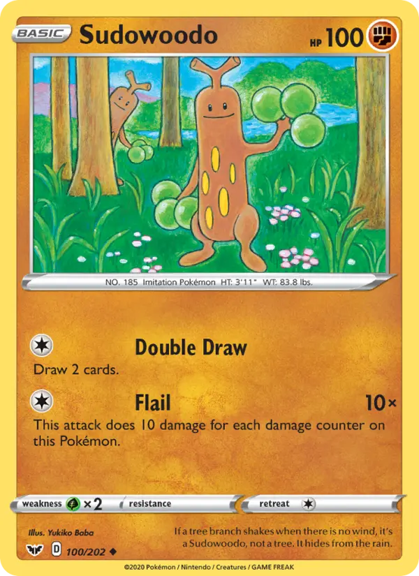 Sudowoodo 100 — Sword & Shield 100, Normal finish