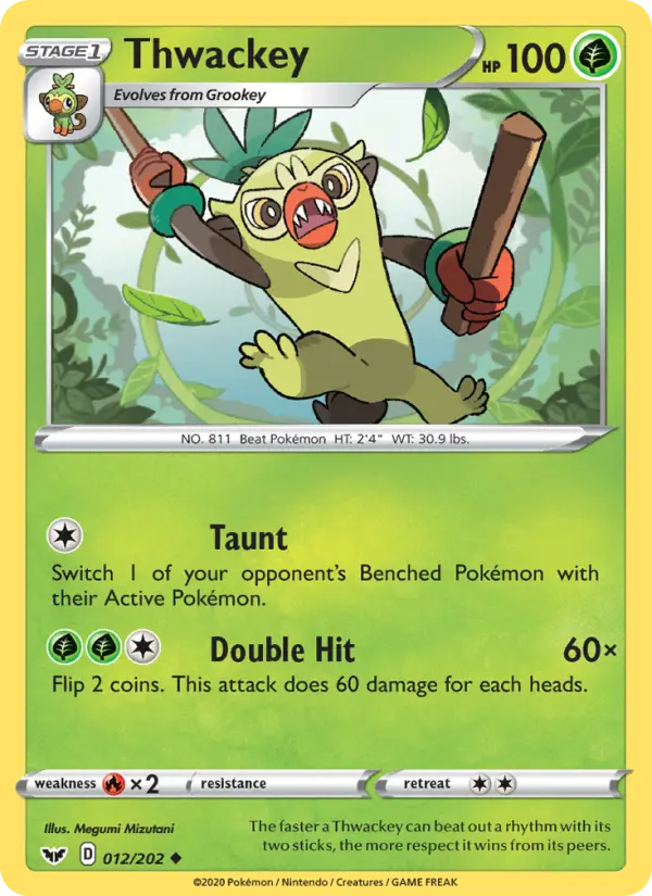 Thwackey 12 card from Sword & Shield