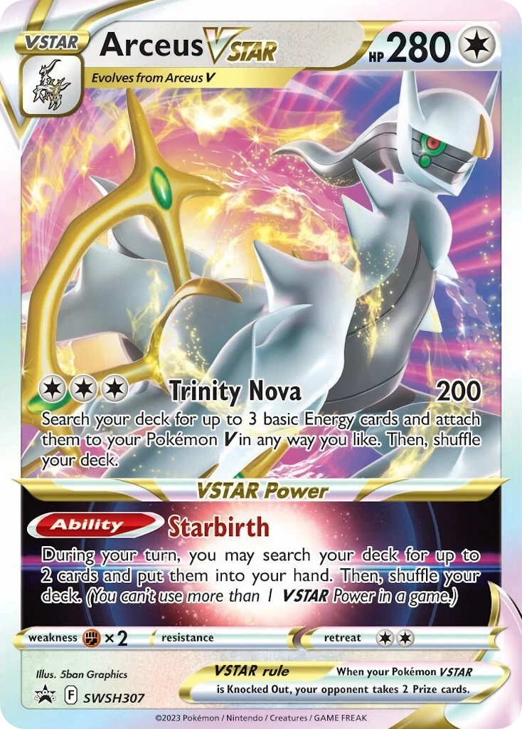 Arceus VSTAR SWSH307 — SWSH Black Star Promos SWSH307, Holofoil finish