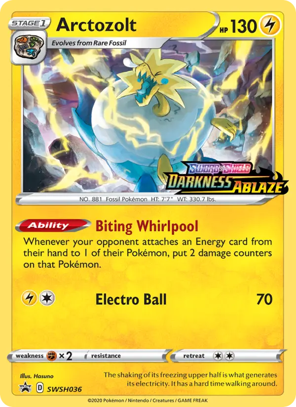 Arctozolt SWSH036 — SWSH Black Star Promos SWSH036, Holofoil finish