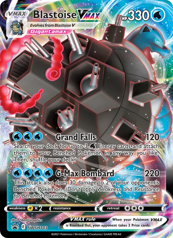 Blastoise VMAX SWSH103 — SWSH Black Star Promos SWSH103, Holofoil finish