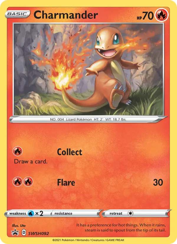 Charmander SWSH092 — SWSH Black Star Promos SWSH092, Holofoil finish