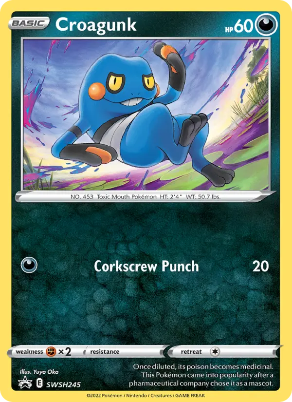 Croagunk SWSH245 — SWSH Black Star Promos SWSH245, Holofoil finish
