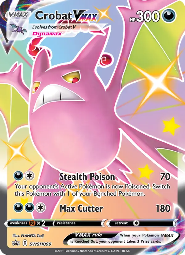 Crobat VMAX SWSH099 — SWSH Black Star Promos SWSH099, Holofoil finish