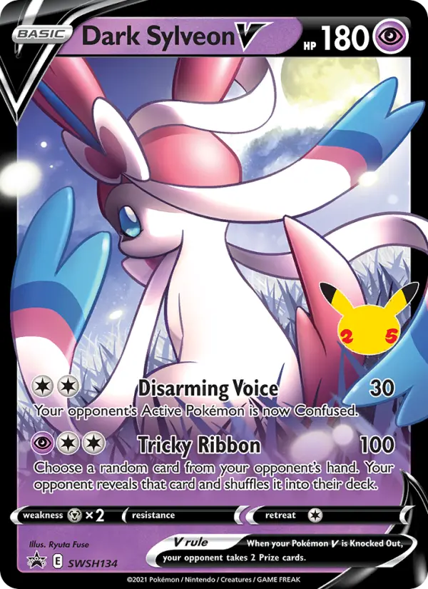Dark Sylveon V SWSH134 — SWSH Black Star Promos SWSH134, Holofoil finish