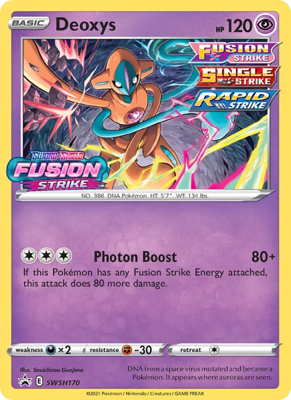 Deoxys SWSH170 — SWSH Black Star Promos SWSH170, Holofoil finish