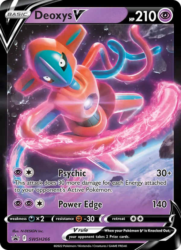 Deoxys V SWSH266 — SWSH Black Star Promos SWSH266, Holofoil finish