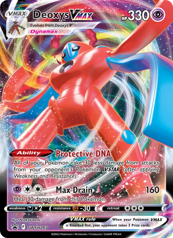 Deoxys VMAX SWSH267 — SWSH Black Star Promos SWSH267, Holofoil finish
