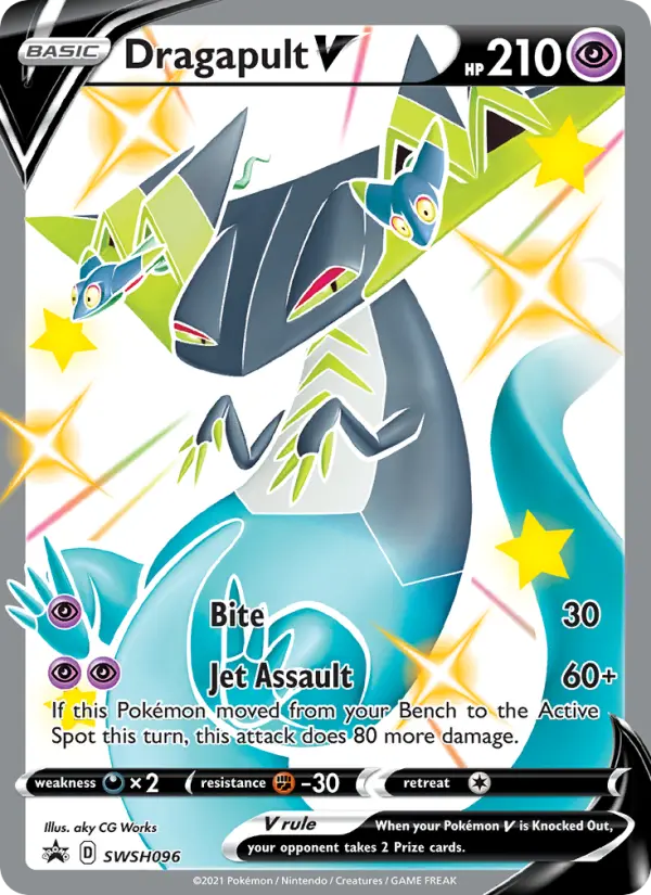 Dragapult V SWSH096 — SWSH Black Star Promos SWSH096, Holofoil finish