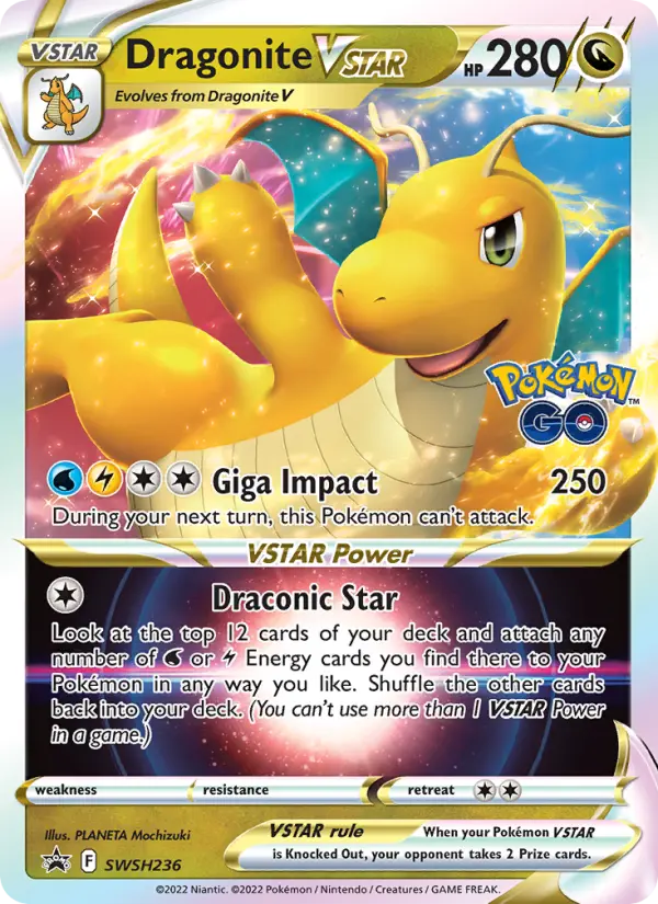 Dragonite VSTAR SWSH236 — SWSH Black Star Promos SWSH236, Holofoil finish