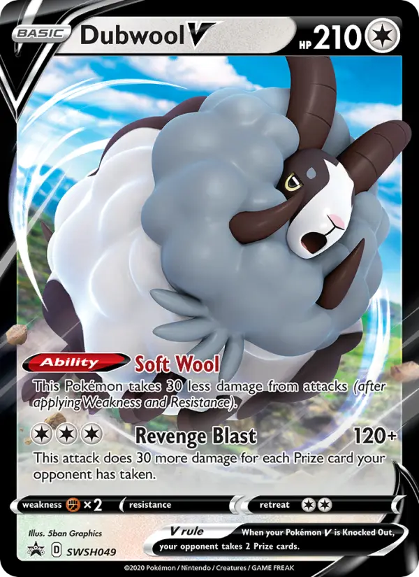 Dubwool V SWSH049 — SWSH Black Star Promos SWSH049, Holofoil finish