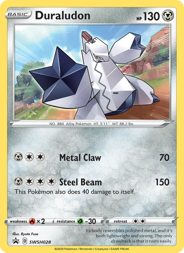 Duraludon SWSH028 — SWSH Black Star Promos SWSH028, Holofoil finish