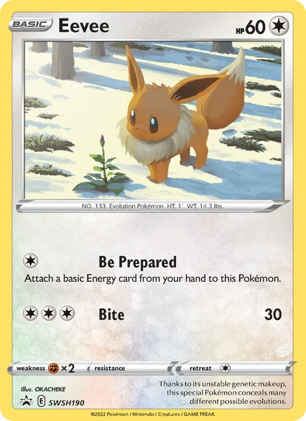 Eevee SWSH190 — SWSH Black Star Promos SWSH190, Holofoil finish