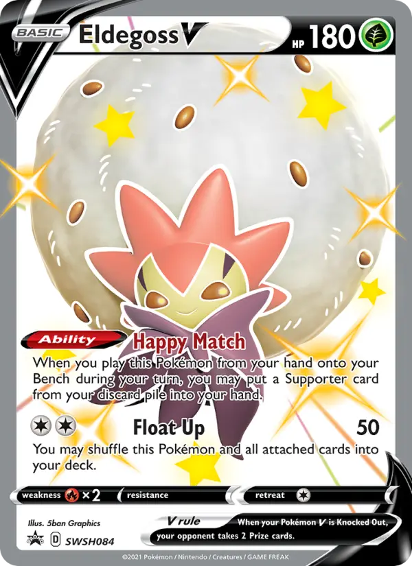 Eldegoss V SWSH084 — SWSH Black Star Promos SWSH084, Normal finish