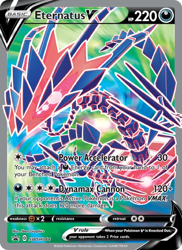 Eternatus V SWSH044 card from SWSH Black Star Promos