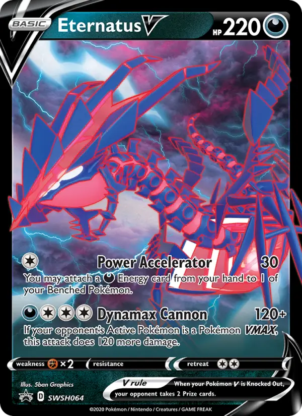 Eternatus V SWSH064 — SWSH Black Star Promos SWSH064, Holofoil finish