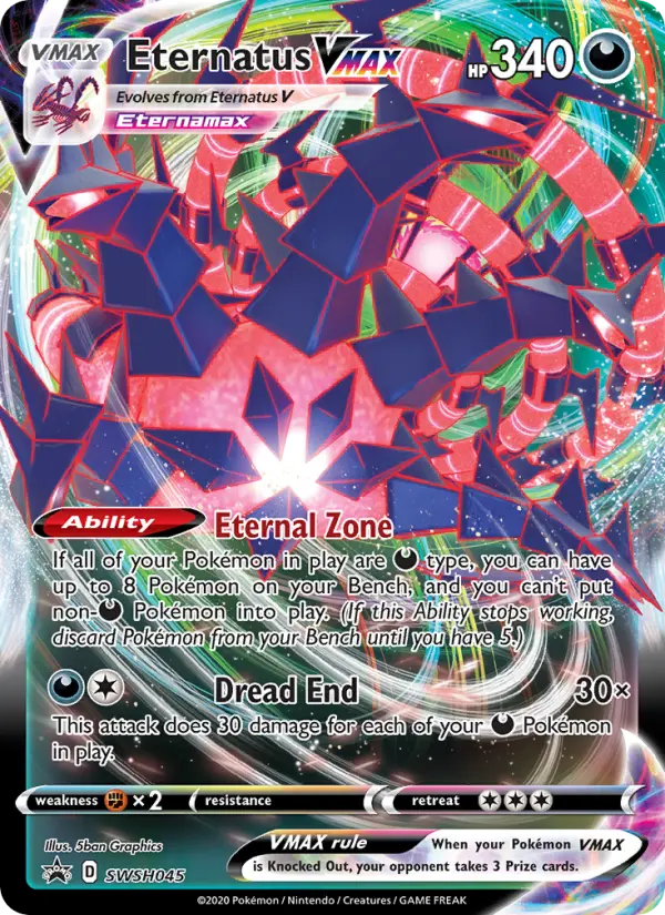 Eternatus VMAX SWSH045 — SWSH Black Star Promos SWSH045, Holofoil finish