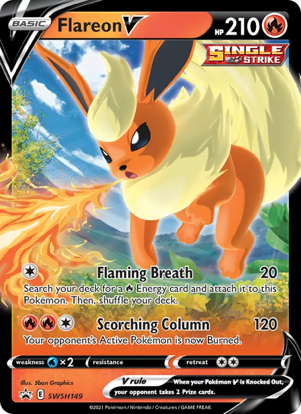 Flareon V SWSH149 — SWSH Black Star Promos SWSH149, Holofoil finish