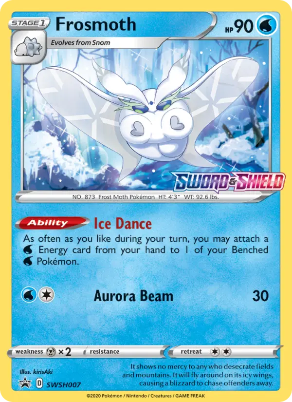 Frosmoth SWSH007 card from SWSH Black Star Promos